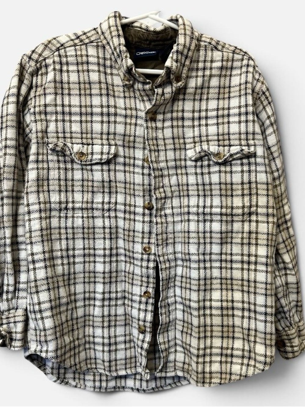 Cherokee Boys Plaid Pattern Button Down Shirt thick  size medium 8